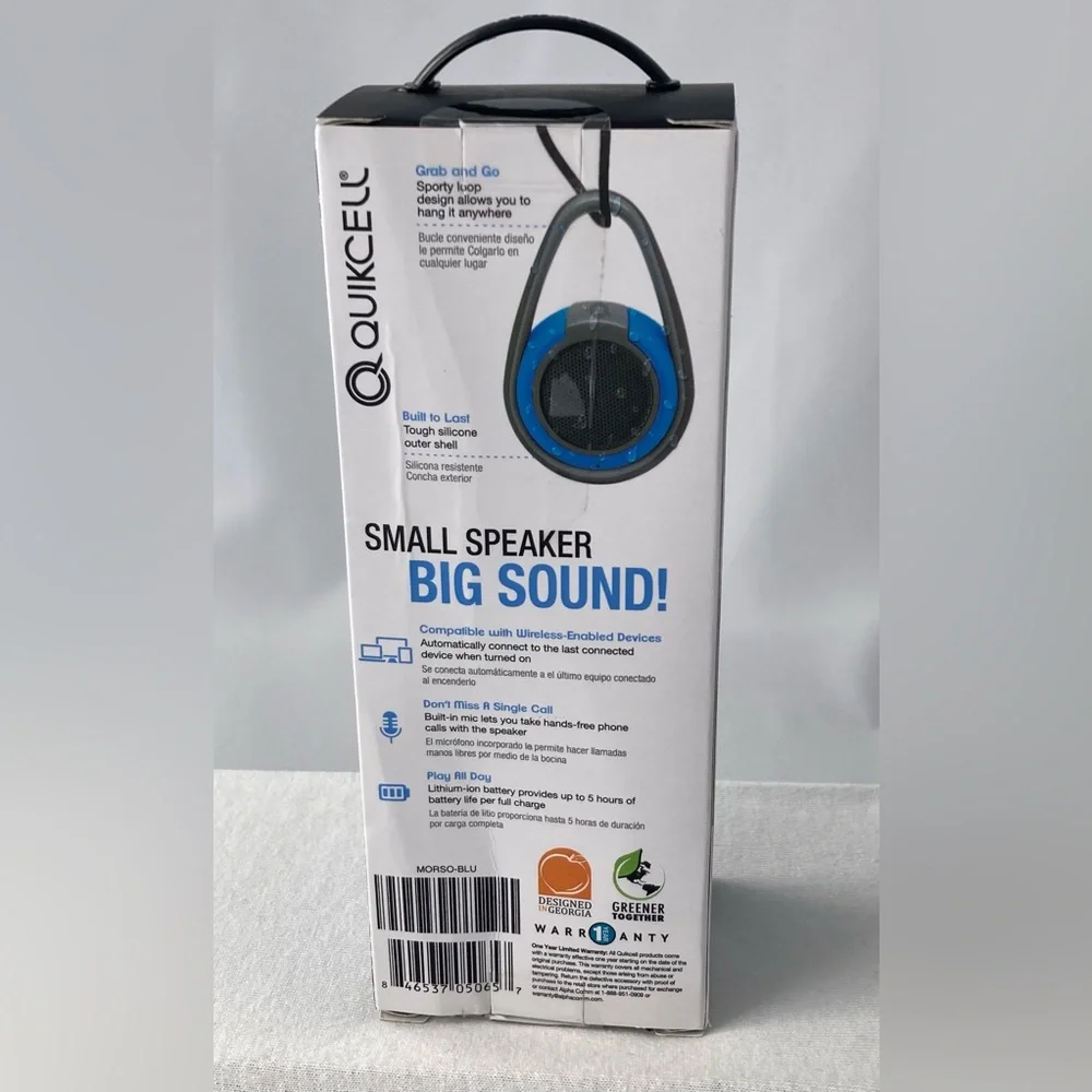 FREE OR 50% OFF W/PURCHASE - QuikCell Morso Mini Portable Wireless Speaker - Picture 2 of 6